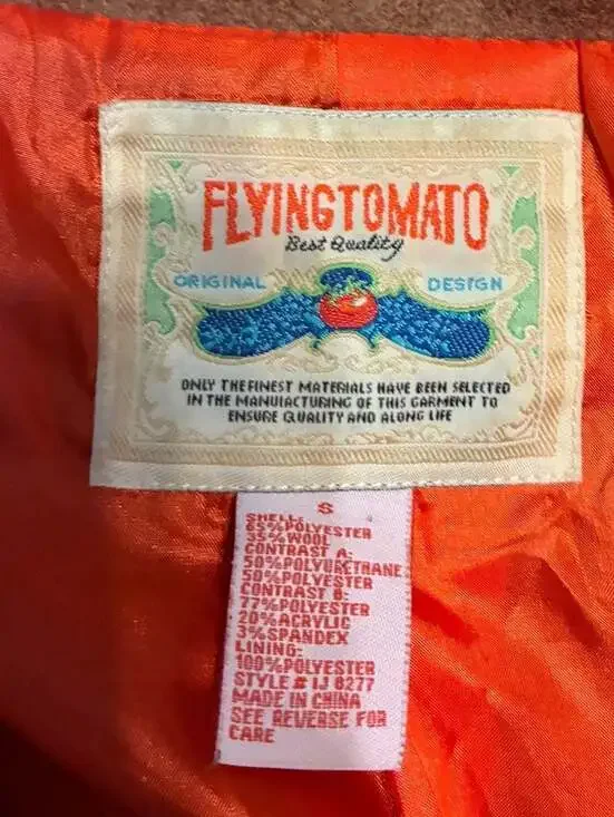 Flying Tomato Boho Mixed Media Wool Blend Jacket with Knit Sleeves and Faux Leat - Picture 2 of 7